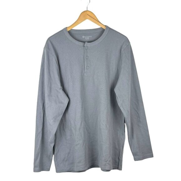 Cloudveil Mens Crew Neck Henley Gray Blue Black Cotton Long Sleeve Bundle US XL - Picture 3 of 9